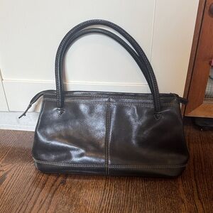 Vintage Black Leather Handbag